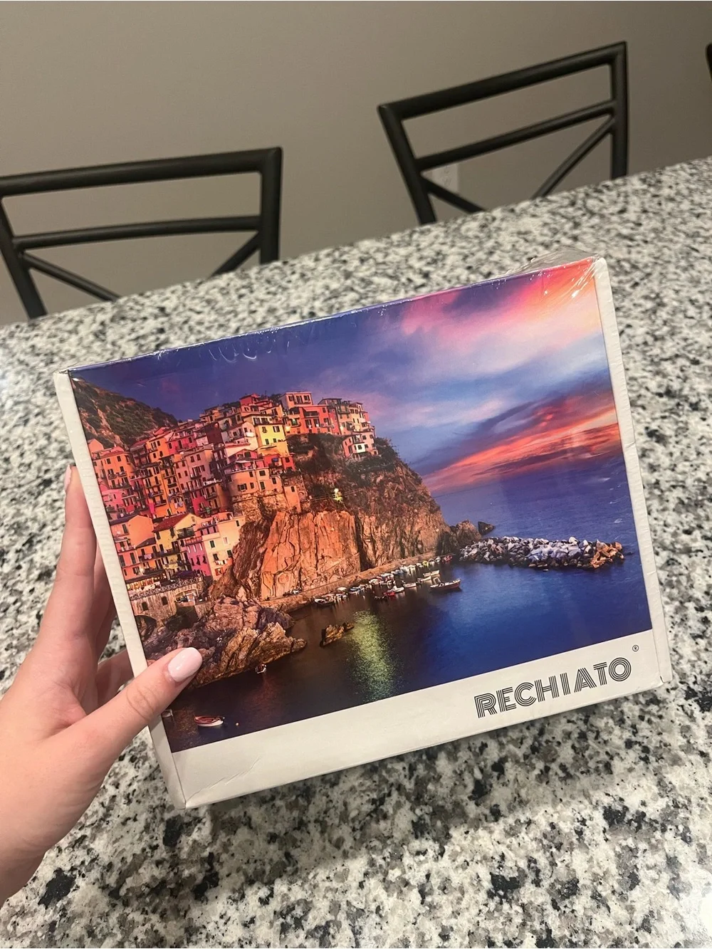 Rechiato Sunset Cliffside Canvas Wall Art - Multicolor